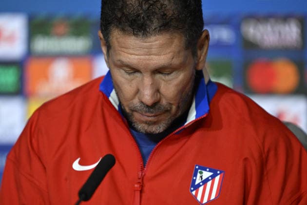 Ahead of UEFA Champions League match - Atletico Madrid v Inter MADRID, SPAIN – NOVEMBER 25: Atletico Madrid head coach Diego Simeone attends a press conference, PK, Pressekonferenz at Riyadh Air Metropolitano Stadium ahead of the UEFA Champions League week 5 match between Atletico Madrid and Inter in Madrid, Spain on November 25, 2025. Team player Nahuel Molina also joined the media session. Burak Akbulut Anadolu Madrid Spain. Editorial use only. Please get in touch for any other usage.  Copyright: x2025xAnadoluxBurakxAkbulutx
