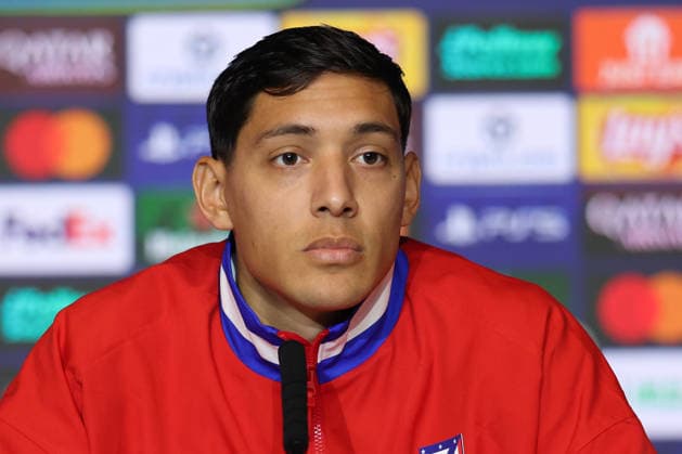 November 25, 2025, Madrid, Madrid, SPAIN: Nahuel Molina of Atletico de Madrid attends the press conference, PK, Pressekonferenz ahead of the UEFA Champions League 2025 26 match between Atletico de Madrid and Inter Milan at Riyadh Air Metropolitano stadium on November 25, 2025 in Madrid, Spain Madrid SPAIN - ZUMAa181 20251125_zaa_a181_001 Copyright: xIrinaxR.xHipolitox