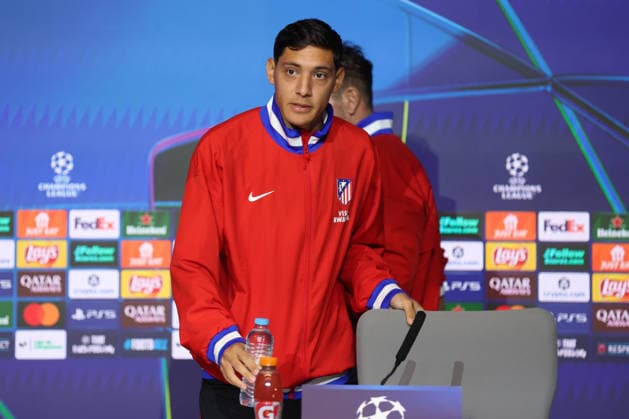 November 25, 2025, Madrid, Madrid, SPAIN: Nahuel Molina of Atletico de Madrid attends the press conference, PK, Pressekonferenz ahead of the UEFA Champions League 2025 26 match between Atletico de Madrid and Inter Milan at Riyadh Air Metropolitano stadium on November 25, 2025 in Madrid, Spain Madrid SPAIN - ZUMAa181 20251125_zaa_a181_008 Copyright: xIrinaxR.xHipolitox