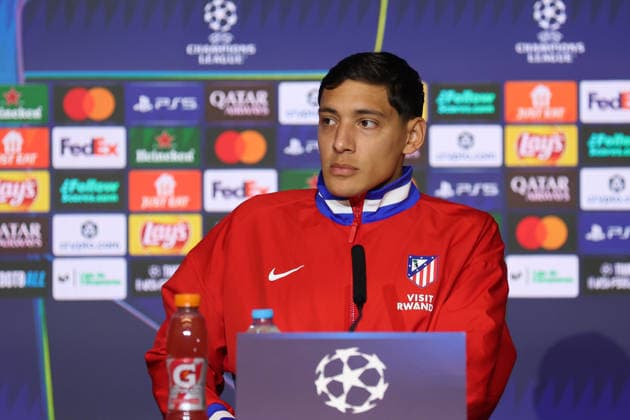 November 25, 2025, Madrid, Madrid, SPAIN: Nahuel Molina of Atletico de Madrid attends the press conference, PK, Pressekonferenz ahead of the UEFA Champions League 2025 26 match between Atletico de Madrid and Inter Milan at Riyadh Air Metropolitano stadium on November 25, 2025 in Madrid, Spain Madrid SPAIN - ZUMAa181 20251125_zaa_a181_010 Copyright: xIrinaxR.xHipolitox