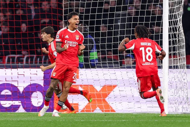 2025-11-25 AFC Ajax v SL Benfica - UEFA Champions League 2025 26 League Phase MD5 AMSTERDAM, NETHERLANDS - NOVEMBER 25: Richard Rios of SL Benfica during the UEFA Champions League 2025 26 League Phase MD5 match between AFC Ajax and SL Benfica at Johan Cruyff Arena on November 25, 2025 in Amsterdam, Netherlands. Amsterdam Johan Cruyff Arena Netherlands Content not available for redistribution in The Netherlands directly or indirectly through any third parties. Copyright: xBenxGalx