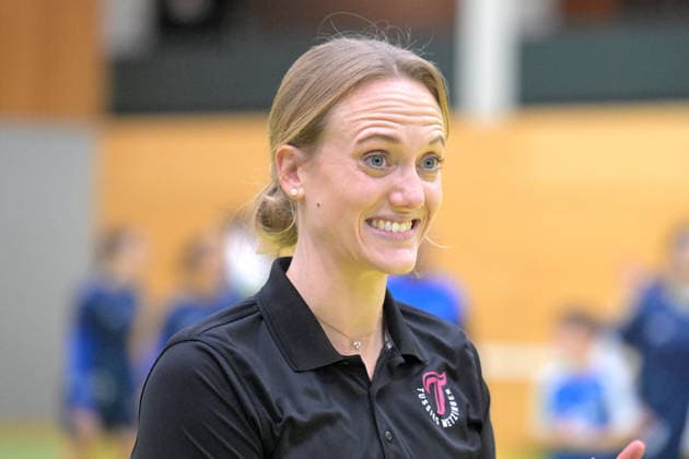Miriam Hirsch TusSies Metzingen, coach TusSies Metzingen vs Brazil, handball, test match, season 2025 2026, 25 11 2025 TusSies Metzingen vs Brazil, handball, test match, season 2025 2026, 25 11 2025 Holzgerlingen Copyright: xEibner-Pressefoto TobiasxBaurx EP_TBR