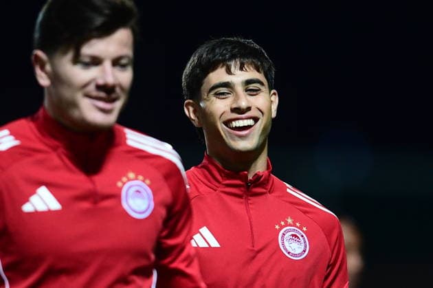 UEFA Champions League -Olympiacos Training Session - Olympiacos players attend a traiining session ahead of the UEFA Champions League Phase matchday 5 soccer match between Olympiacos and Real Madrid in Piraeus, Greece, 25 November 2025. IMAGO ONE INCH PRODUCTIONS PIRAEUS GREECE Copyright: xONExINCHxPRODUCTIONSx 6749382