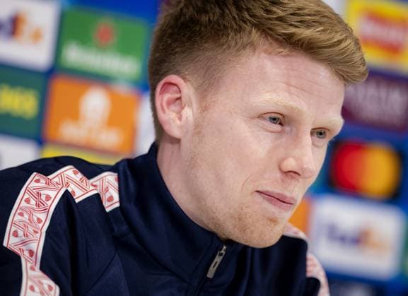 LIVERPOOL - PSV s Jerdy Schouten during the MD-1 press conference, PK, Pressekonferenz ahead of the Champions League match against Liverpool FC at Anfield Stadium on November 25, 2025, in Liverpool, United Kingdom. ANP SEM VAN DER WAL UEFA Champions League 2025-2026 xVIxANPxSportx xxANPxIVx 543052175 originalFilename: 543052175.jpg