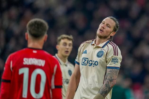 AMSTERDAM , 25-11-2025 , JohanCruyff Arena , season 2025 2026 , UEFA Champions League football , League phase Matchday 5 , match between Ajax and Benfica , picture shows Ajax player Wout Weghorst Ajax - Benfica  x32195075x Copyright: