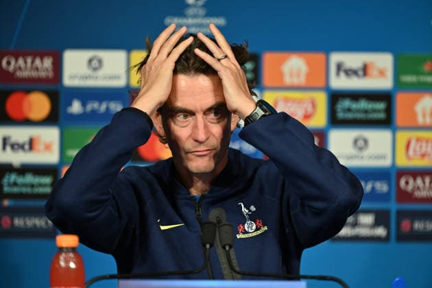 Ahead of PSG v Tottenham Hotspur - UEFA Champions League PARIS, FRANCE - NOVEMBER 25: Thomas Frank, Manager of Tottenham Hotspur, speaks during a press conference, PK, Pressekonferenz ahead of the UEFA Champions League 2025 26 League Phase MD5 match between PSG and Tottenham Hotspur F.C. at Parc des Princes in Paris, France. on November 25, 2025. Mustafa Yalcin Anadolu France France. Editorial use only. Please get in touch for any other usage.  Copyright: x2025xAnadoluxMustafaxYalcinx