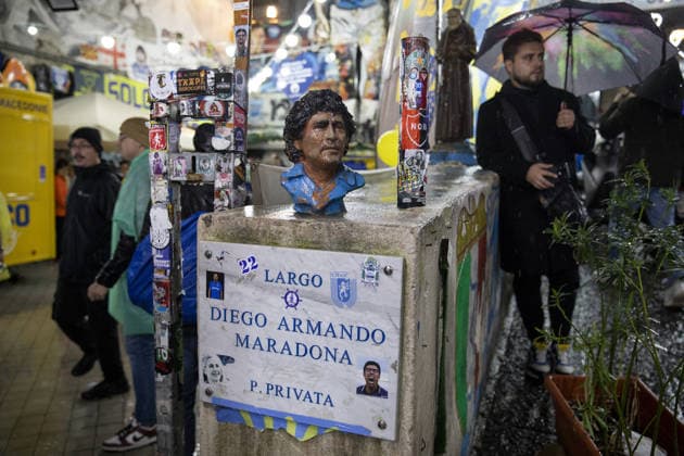 Football, SSC Napoli fans honour Diego Armando Maradona on the anniversary of his death