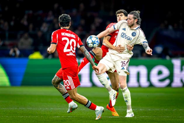 AFC Ajax Amsterdam forwarder Wout Weghorst during the match FOOTBALL CHAMPIONS LEAGUE AJAX vs BENFICA at the Johan Cruijff ArenA for the Champions League phase Matchday 5 season 2025 2026 in AMSTERDAM, Netherlands on 25 November 2025, photo by Stefan Koops EYE4images DeFodi Images
