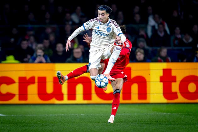 AFC Ajax Amsterdam midfielder Rayana Bounida during the match FOOTBALL CHAMPIONS LEAGUE AJAX vs BENFICA at the Johan Cruijff ArenA for the Champions League phase Matchday 5 season 2025 2026 in AMSTERDAM, Netherlands on 25 November 2025, photo by Stefan Koops EYE4images DeFodi Images