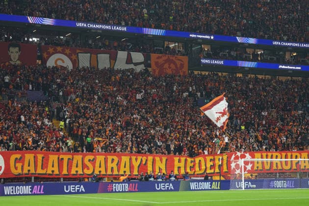 ISTANBUL, TURKEY - NOVEMBER 25: Fans of Galatasaray A.S. during the UEFA Champions League 2025 26 League Phase MD5 match between Galatasaray A.S. and R. Union Saint-Gilloise at Rams Park Stadium on November 25, 2025 in Istanbul, Turkey. (Photo by Seskimphoto ) Galatasaray A.S. vs Union Saint-Gilloise- UEFA Champions League 2025 26 League Phase MD5 match 