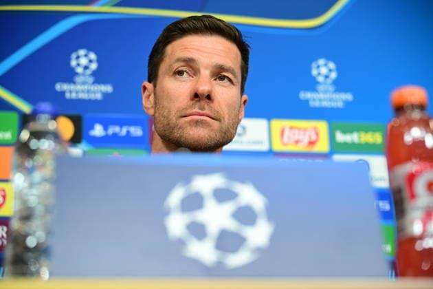UEFA Champions League - Real Madrid press conference, PK, Pressekonferenz - Real Madrid coach Xabi Alonso attend a press conference ahead of the UEFA Champions League Phase matchday 5 soccer match between Olympiacos and Real Madrid in Piraeus, Greece, 25 November 2025. IMAGO ONE INCH PRODUCTIONS PIRAEUS GREECE Copyright: xONExINCHxPRODUCTIONSx 6749317