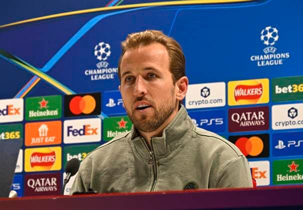 25 11 2025, Football UEFA Champions League 2025 2026 Press conference of FC Bayern Munich the day before the match FC Arsenal FC Bayern Munich, at the Emirates Stadium London England Harry Kane FC Bayern Munich at the press conference