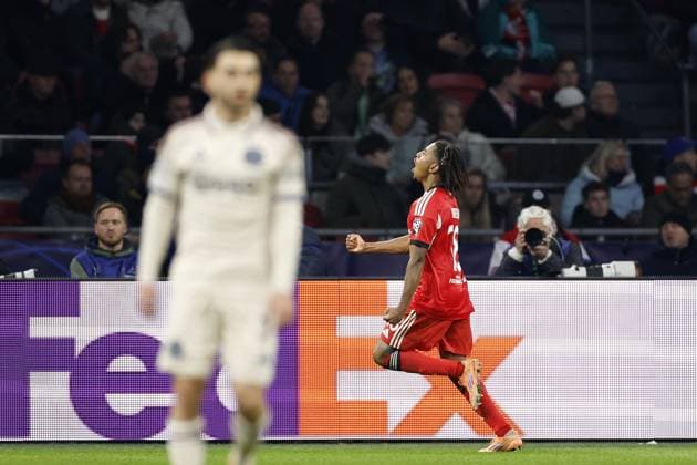 AMSTERDAM - Leandro Barreiro of SL Benfica celebrates 0-2 during the Champions League match between AFC Ajax and SL Benfica at the Johan Cruijff ArenA on November 25, 2025, in Amsterdam, Netherlands. ANP HOLLANDSE HOOGTE MAURICE VAN STEEN UEFA Champions League Matchday 5 2025-2026 xVIxANPxSportx xMauricexvanxSteenxIVx 543059535 originalFilename: 543059535.jpg