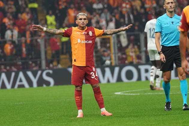 ISTANBUL, TURKEY - NOVEMBER 25: Lucas Torreira of Galatasaray A.S. during the UEFA Champions League 2025 26 League Phase MD5 match between Galatasaray A.S. and R. Union Saint-Gilloise at Rams Park Stadium on November 25, 2025 in Istanbul, Turkey. (Photo by Seskimphoto ) Galatasaray A.S. vs Union Saint-Gilloise- UEFA Champions League 2025 26 League Phase MD5 match 