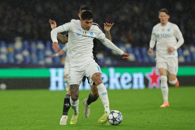 Napoli™s Mathias Olivera during the UEFA Champions League football match between Napoli vs Qarabag - Champions League 2025 2026 - Diego Armando Maradona stadium November 25, 2025 Naples, Italy soccer  Copyright: xAlessandroxGarofalo LaPressex