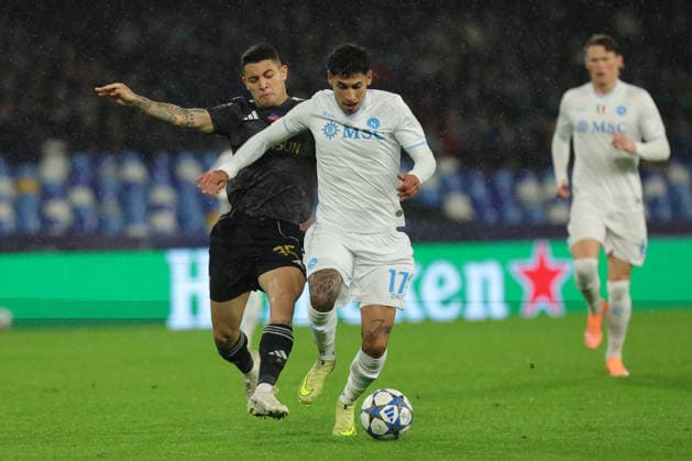 Napoli™s Mathias Olivera during the UEFA Champions League football match between Napoli vs Qarabag - Champions League 2025 2026 - Diego Armando Maradona stadium November 25, 2025 Naples, Italy soccer  Copyright: xAlessandroxGarofalo LaPressex