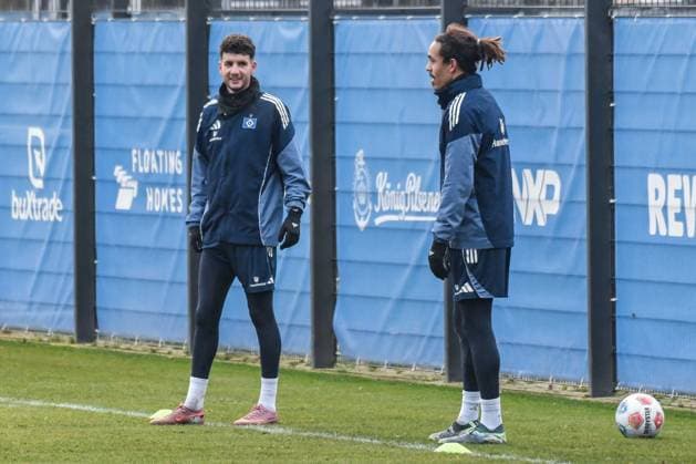 Daniel Elfadli Yussuf Poulsen HSV recovery training after injury Germany , Hamburg , Volksparkstadion , Football , 1 Bundesliga , Training of Hamburger SV