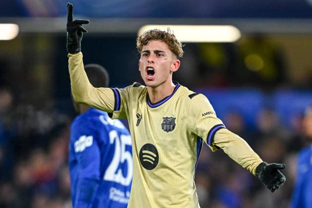 Fermin Lopez FC Barcelona gestures during the UEFA Champions League 2025 26 League Phase MD5 match between Chelsea FC and FC Barcelona at Stamford Bridge on November 25, 2025 in London, United Kingdom Photo by Harry Langer DeFodi Images