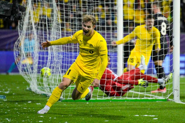 Champions League 2025 2026 Bodo Glimt Juventus Bodo 20251125 Ole Didrik Blomberg after the 1 0 score in the Champions League football match between Bodo Glimt and Juventus at Aspmyra Stadium Photo Stian Lysberg Solum NTB Bodo Norway EDITORIAL USE ONLY RESTRICTED USE FOR BETTING COMPANIES  Copyright: xStianxLysbergxSolumx xNTBx