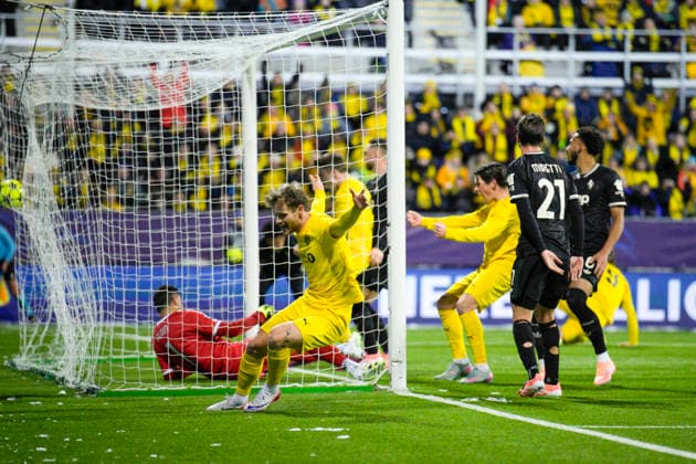 Champions League 2025 2026 Bodo Glimt Juventus Bodo 20251125 Ole Didrik Blomberg after the 1 0 score in the Champions League football match between Bodo Glimt and Juventus at Aspmyra Stadium Photo Stian Lysberg Solum NTB Bodo Norway EDITORIAL USE ONLY RESTRICTED USE FOR BETTING COMPANIES  Copyright: xStianxLysbergxSolumx xNTBx