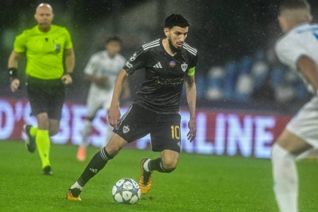 Abdellah Zoubir of Qarabag in action during the Uefa Champions League match between SSC Napoli vs Qarabag at Diego Armndo Maradona Stadium  Copyright: xAgostinoxGemito IPAxSportx xipa-agency.netx xx IPA_68377403 IPA_Agency_IPA68377403
