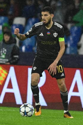 Abdellah Zoubir of Qarabag in action during the Uefa Champions League match between SSC Napoli vs Qarabag at Diego Armndo Maradona Stadium  Copyright: xAgostinoxGemito IPAxSportx xipa-agency.netx xx IPA_68377542 IPA_Agency_IPA68377542