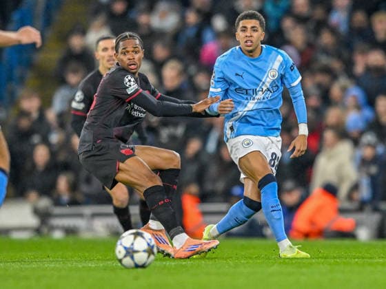 Manchester City v Bayer Leverkusen UEFA Champions League Rico Lewis of Manchester City during the UEFA Champions League match at the Etihad Stadium, Manchester UK Newspapers OUT Copyright: xKarlxVallantinex FIL-22550-0018