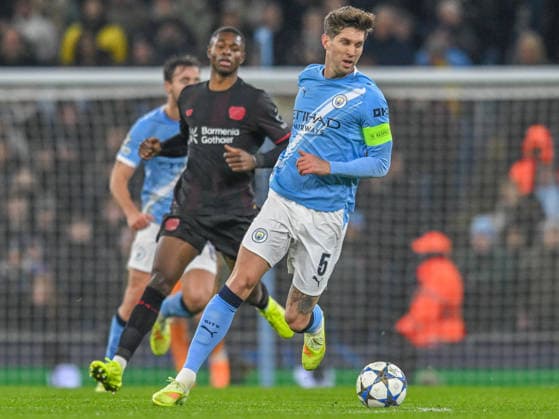 Manchester City v Bayer Leverkusen UEFA Champions League John Stones of Manchester City during the UEFA Champions League match at the Etihad Stadium, Manchester UK Newspapers OUT Copyright: xKarlxVallantinex FIL-22550-0023