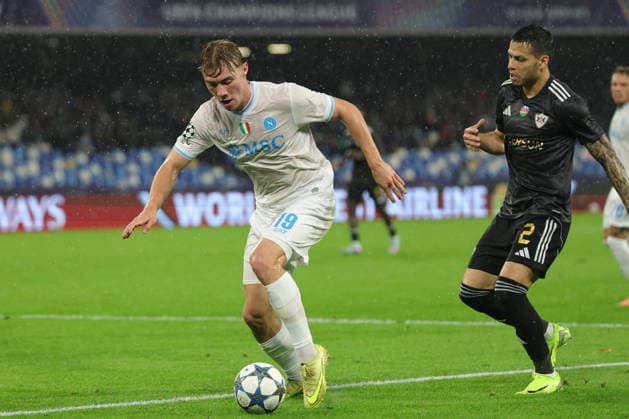 Napoli™s Rasmus Hojlund during the UEFA Champions League football match between Napoli vs Qarabag - Champions League 2025 2026 - Diego Armando Maradona stadium November 25, 2025 Naples, Italy soccer  Copyright: xAlessandroxGarofalo LaPressex