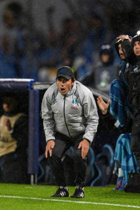 Antonio Conte head coach of SSC Napoli during the match Uefa Champions League Championship between S.S.C. Napoli and Qarabag at the Maradona Stadium on Nov 25, 2025 in Naples, Italy. during SSC Napoli vs Qarabag FK, UEFA Champions League football match in Naples, Italy, November 25 2025  Copyright: xRobertoxRamaccia IPAxSportx xipa-agency.netx xx IPA_68377860 IPA_Agency_IPA68377860