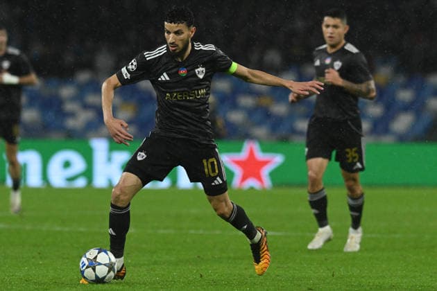 Abdellah Zoubir of Qarabag in action during the Uefa Champions League match between SSC Napoli vs Qarabag at Diego Armndo Maradona Stadium  Copyright: xAgostinoxGemito IPAxSportx xipa-agency.netx xx IPA_68378176 IPA_Agency_IPA68378176