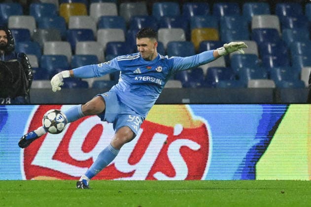 Mateusz Kochalski of Qarabag in action during the Uefa Champions League match between SSC Napoli vs Qarabag at Diego Armndo Maradona Stadium  Copyright: xAgostinoxGemito IPAxSportx xipa-agency.netx xx IPA_68378221 IPA_Agency_IPA68378221