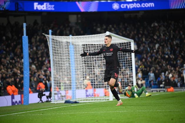 UEFA Champions League Manchester City vs Bayer 04 Leverkusen 25 11 2025 MANCHESTER, GREAT BRITAIN NOVEMBER 25 Patrik Schick of Bayer Leverkusen celebrates scoring this sides second goal during the UEFA Champions League match between Manchester City vs Bayer 04 Leverkusen at Etihad Stadium on matchday 5 of the UEFA Champions League Season 2025 26 on November 25, 2025 in Manchester, Great Britain Copyright: xBEAUTIFULxSPORTS Mansoorx