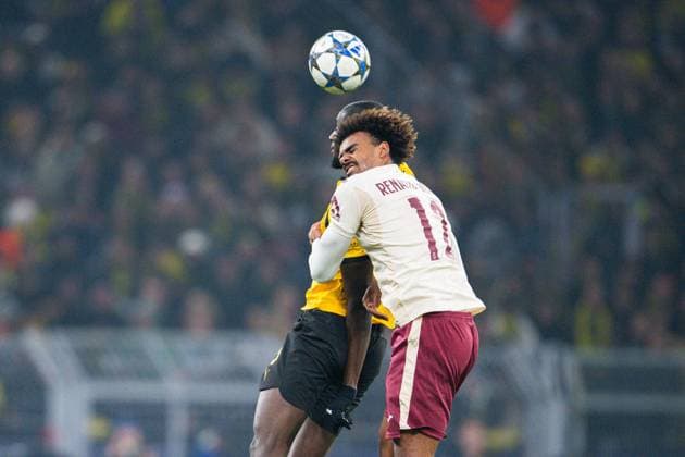 25 11 2025 Football, 2025 2026, Champions League, Matchday 5, Borussia Dortmund FC Villareal L R Serhou Guirassy Dortmund , Renato Veiga Villareal