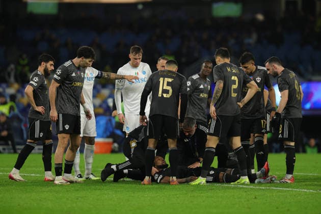 Qarabag s Kevin Medina during the UEFA Champions League football match between Napoli vs Qarabag - Champions League 2025 2026 - Diego Armando Maradona stadium November 25, 2025 Naples, Italy soccer  Copyright: xAlessandroxGarofalo LaPressex