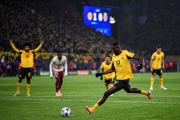 DORTMUND, GERMANY - 25 NOVEMBER, 2025: Serhou Guirassy - UEFA Champions League match Borussia Dortmund vs Villarreal CF at Signal Iduna Park.  Copyright: xVITALIIxKLIUIEVx