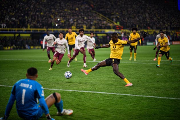 DORTMUND, GERMANY - 25 NOVEMBER, 2025: Serhou Guirassy - UEFA Champions League match Borussia Dortmund vs Villarreal CF at Signal Iduna Park.  Copyright: xVITALIIxKLIUIEVx