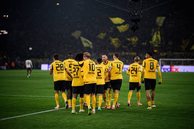 DORTMUND, GERMANY - 25 NOVEMBER, 2025: - UEFA Champions League match Borussia Dortmund vs Villarreal CF at Signal Iduna Park.  Copyright: xVITALIIxKLIUIEVx