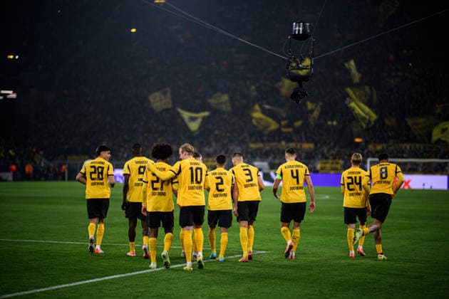 DORTMUND, GERMANY - 25 NOVEMBER, 2025: - UEFA Champions League match Borussia Dortmund vs Villarreal CF at Signal Iduna Park.  Copyright: xVITALIIxKLIUIEVx