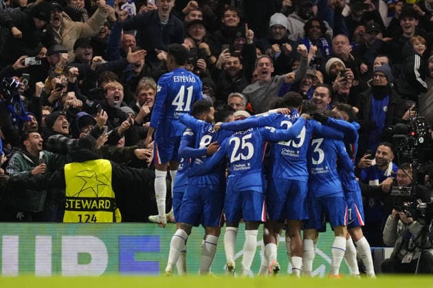 Chelsea v FC Barcelona, Barca - UEFA Champions League LONDON, UNITED KINGDOM - NOVEMBER 25: Chelsea players celebrates the goal of his team during the UEFA Champions League 2025 26 League match between Chelsea FC and FC Barcelona at Stamford Bridge on November 25, 2025 in London, United Kingdom. Jose Hernandez Anadolu London United Kingdom. Editorial use only. Please get in touch for any other usage.  Copyright: x2025xAnadoluxJosexHernandezx