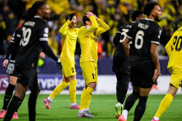 251125 Sondre Brunstad Fet of Bodo Glimt looks dejected during the UEFA Champions League football match between Bodo Glimt and Juventus on November 25, 2025 in Bodo Photo Marius Simensen BILDBYRAN COP 238 MM0049 bbeng football fotball fotboll soccer uefa champions league mesterligaen bodo glimt juventus depp  Copyright: MARIUSxSIMENSEN BB251125ZX006