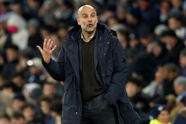 Manchester City v Bayer 04 Leverkusen - UEFA Champions League 2025 26 League Phase MD5 Pep Guardiola, Manager of Manchester City on the side line during the UEFA Champions League 2025 26 League Phase MD5 match between Manchester City and Bayer 04 Leverkusen at City of Manchester Stadium on November 25, 2025 in Manchester, England. Manchester City of Manchester Stadium England United Kingdom Copyright: xNealxSimpson Sportsphoto APLx 14142674