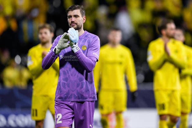 251125 goalkeeper Nikita Haikin of Bodo Glimt after the UEFA Champions League football match between Bodo Glimt and Juventus on November 25, 2025 in Bodo Photo Marius Simensen BILDBYRAN COP 238 MM0049 bbeng football fotball fotboll soccer uefa champions league mesterligaen bodo glimt juventus depp  Copyright: MARIUSxSIMENSEN BB251125ZK010