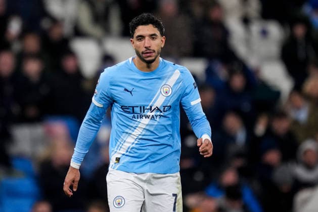MANCHESTER, ENGLAND - NOVEMBER 25: Omar Marmoush of Manchester City looks on during the UEFA Champions League 2025 26 League Phase MD5 match between Manchester City and Bayer 04 Leverkusen at City of Manchester Stadium on November 25, 2025 in Manchester, England. (Photo by Rene Nijhuis) SPO  Copyright: xRenexNijhuis
