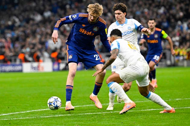 FOOTBALL : Olympique de Marseille VS Newcastle United FC - UEFA Champions League - 25 11 2025 Nick Woltemade (NUFC) - UEFA Champions League match between Olympique de Marseille and Newcastle United FC on November 25, 2025 at the Orange Velodrome in Marseille. MarseilleFrance  Copyright: xWilliamxCannarellax