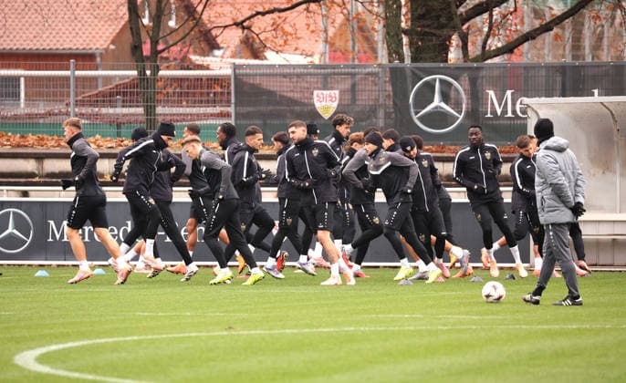 26 11 2025, Germany, Stuttgart, Soccer Bundesliga, Season 2025 2026, VfB Stuttgart Training,