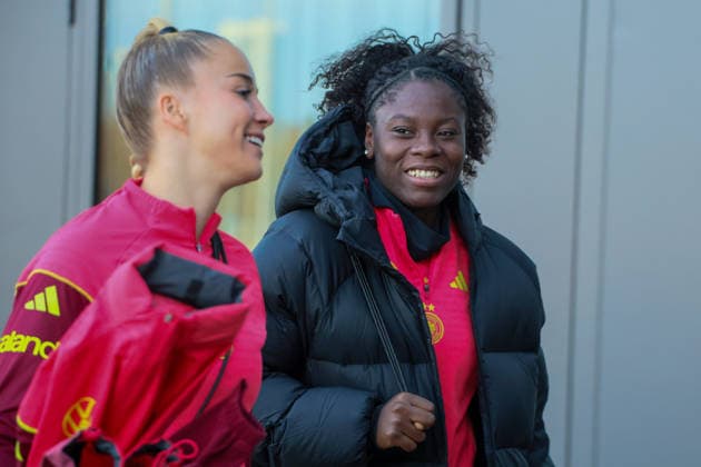 Frankfurt, Germany 26 November 2025 Soccer Women National Team Training 26 11 2025 In the picture Nicole Anyomi Germany arriving at the DFB Campus DFB regulations prohibit any use of photographs as image sequences and or quasi video DFB Campus Hessen Copyright: xFotostandx xFantinix