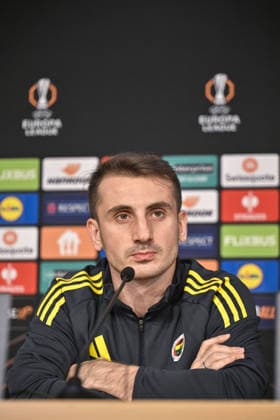 Ahead of Fenerbahce v Ferencvaros - UEFA Europa League ISTANBUL, TURKIYE- NOVEMBER 26: Fenerbahce player Kerem Akturkoglu speaks to the press ahead of the match between Fenerbahce and Hungarian team Ferencvaros in the fifth week of the UEFA Europa League in Istanbul, Turkiye on November 26, 2025. Muhammed Enes Yildirim Anadolu Istanbul Turkey. Editorial use only. Please get in touch for any other usage.  Copyright: x2025xAnadoluxMuhammedxEnesxYildirimx