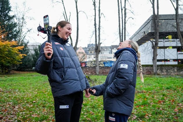 Women s Handball World Championship, WM, Weltmeisterschaft 2025: press conference, PK, Pressekonferenz Trier, Germany 20251126. Kristine Breistol and Malin Aune during a press conference with the handball girls the day before the World Cup match against South Korea in Trier. Photo: Beate Oma Dahle NTB Trier Germany EDITORIAL USE ONLY. RESTRICTED USE FOR BETTING COMPANIES Ref:_SPOtQNl9-DInTU.jpg  Copyright: xBeatexOmaxDahlex xNTBx