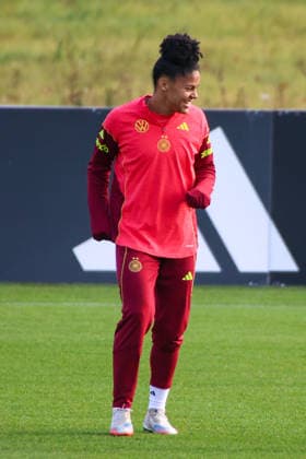 Frankfurt, Germany 26 November 2025 Soccer Women National Team Training 26 11 2025 In the picture Shekiera Martinez Germany during training at the DFB Campus in Frankfurt DFB regulations prohibit any use of photographs as image sequences and or quasi video DFB Campus Hessen Copyright: xFotostandx xFantinix